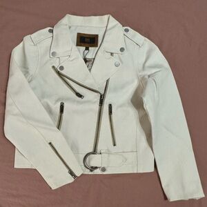 Frye Motto White Jean Jacket. NWT.